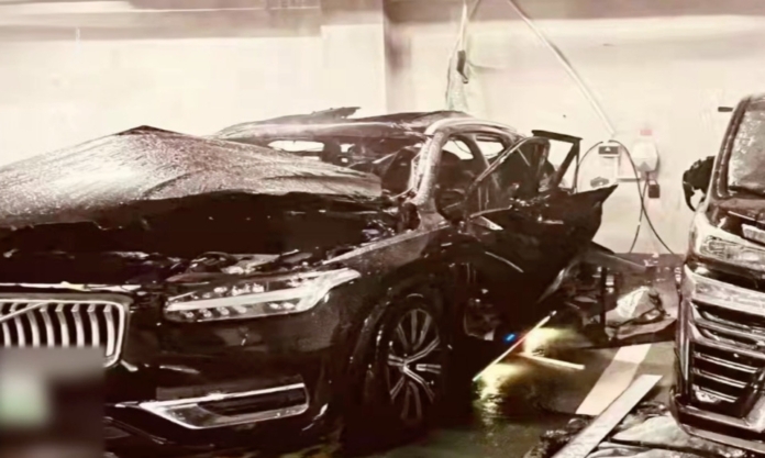 The Nanjinger - Electric Car Explodes in Nanjing Underground Parking Lot The Nanjinger - Electric Car Explodes in Nanjing Underground Parking Lot