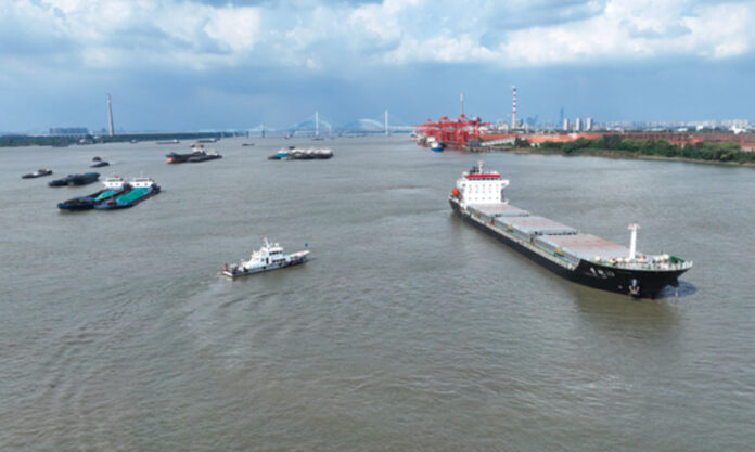 The Nanjinger - 1st Anchorage of Seagoing Vessel Upstream of Nanjing Yangtze River Bridge