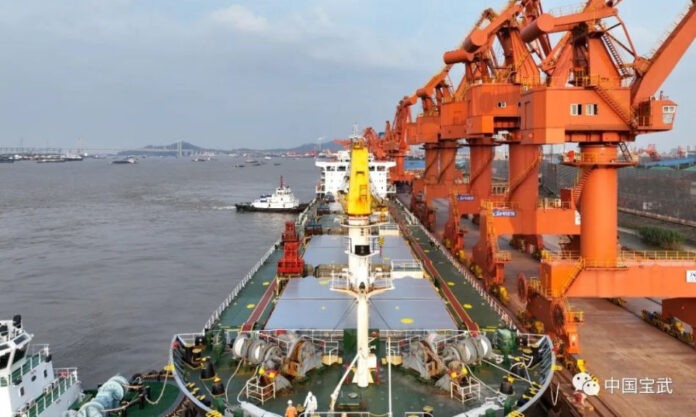 The Nanjinger - First Liberian Iron Ore Shipment Docks for World’s Largest Steel Producer