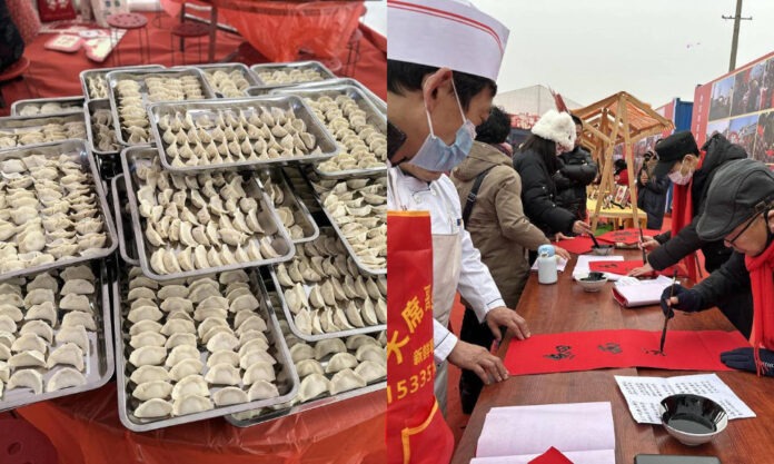 The Nanjinger - 75 Table Dumpling Banquet Held on Xuzhou Wasteland for Chinese New Year