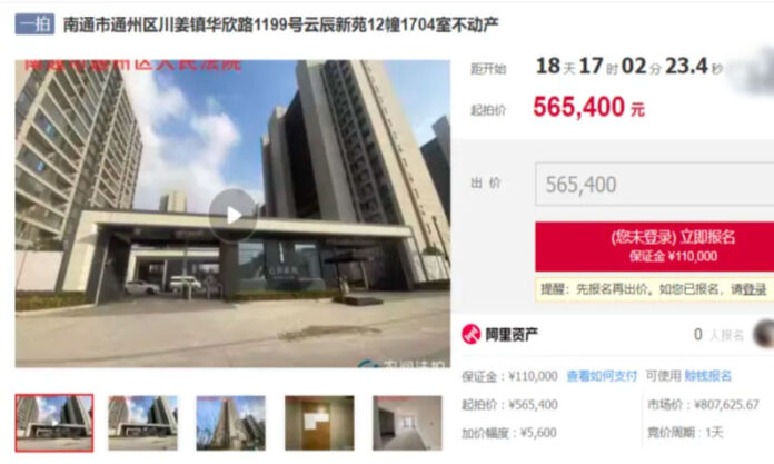 The Nanjinger - New Property Prices in Free Fall in Nantong; Down to ¥6,250 per Square Metre