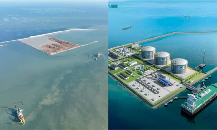 The Nanjinger - No CNY Break for Dredgers Hard at Work in Lianyungang on LNG Facility