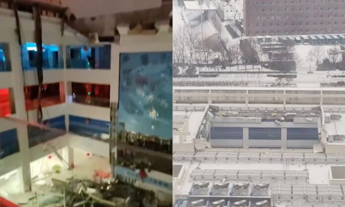 The Nanjinger - Outpatient Department’s Roof Collapses at Hospital in Suqian