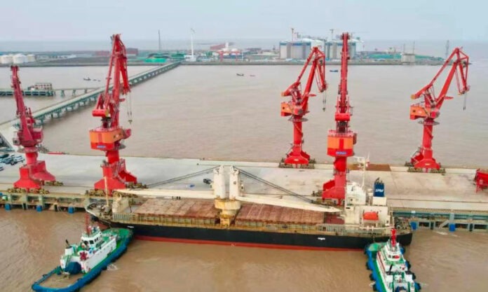 The Nanjinger - 1st Foreign Registered Ship at Yangkou Port General Terminal in Nantong