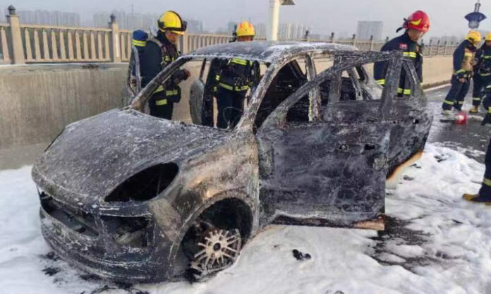 The Nanjinger - Brand New Car Spontaneously Combusts in Suqian; Police Say, “Don’t Buy this Brand”