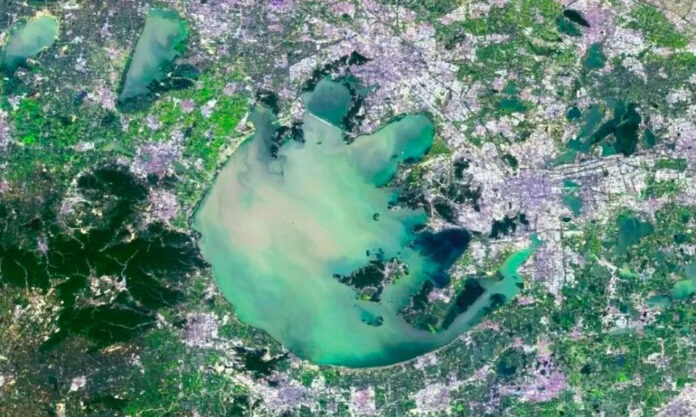 The Nanjinger - Earth Day Satellite Photo of Lake Tai in Spring Stuns Wuxi People
