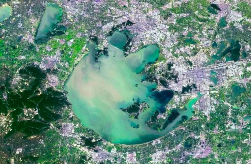 The Nanjinger - Earth Day Satellite Photo of Lake Tai in Spring Stuns Wuxi People