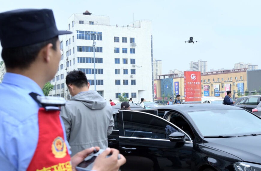 The Nanjinger - Drone Now Polices Drop off Lane at Lianyungang Railway Station