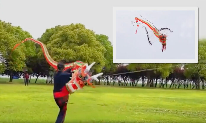 The Nanjinger - Suzhou Seniors Make 100 Metre Long Dragon Kite