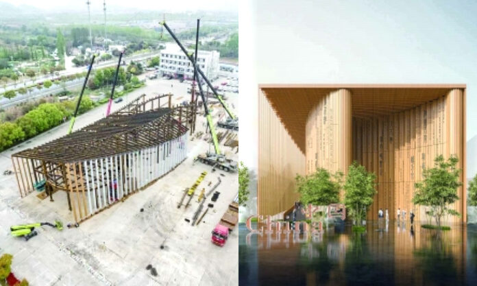 The Nanjinger - Construction of China Pavilion for 2025 World Expo Completed in Nanjing!