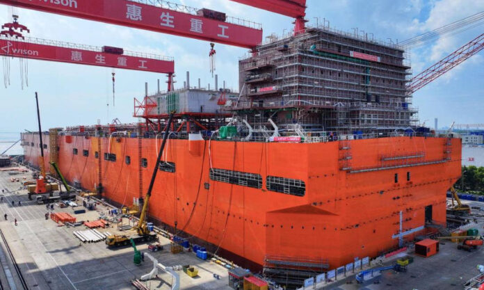 The Nanjinger - US$2 Billion Floating Chemical Plant Expects Delivery Next Year out of Nantong