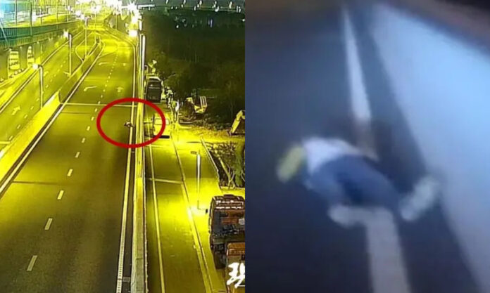The Nanjinger - Drunk Man Falls Asleep on Elevated Section of Highway in Suzhou