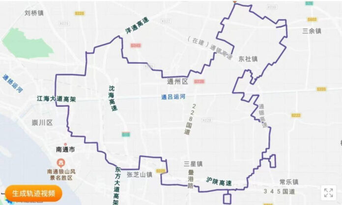 The Nanjinger - Man Creates “Map of China” City Cycling Route in Nantong